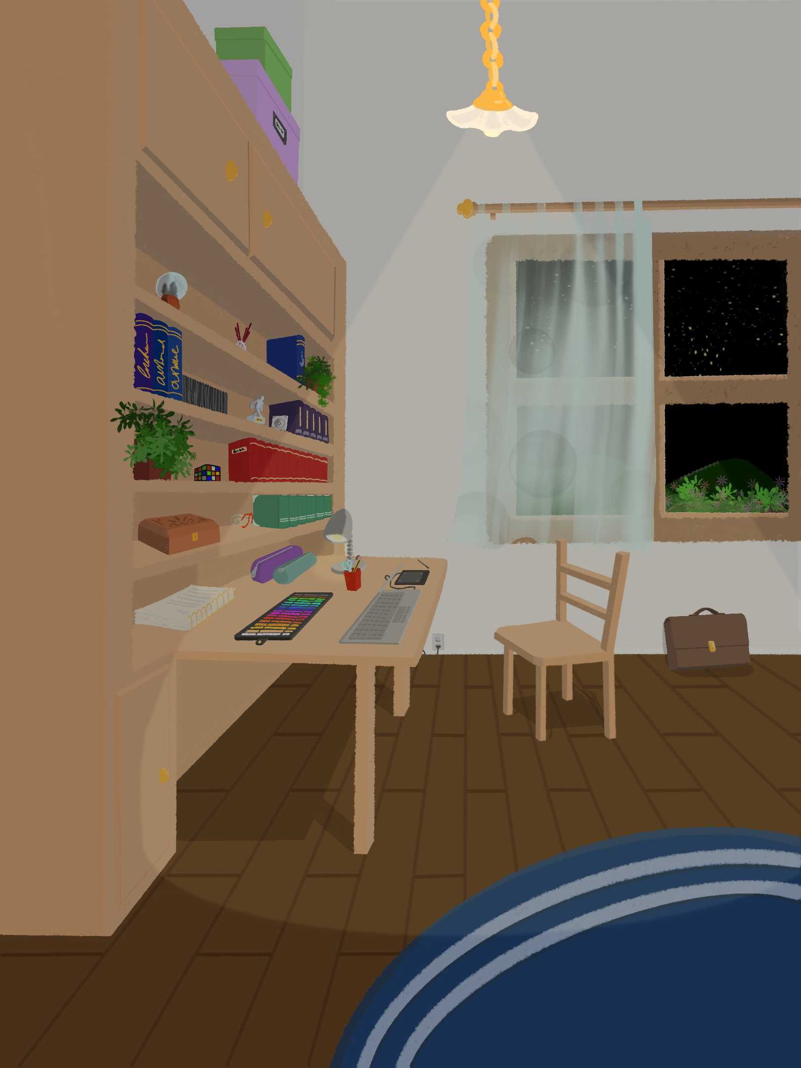 dibujo digital de una habitación