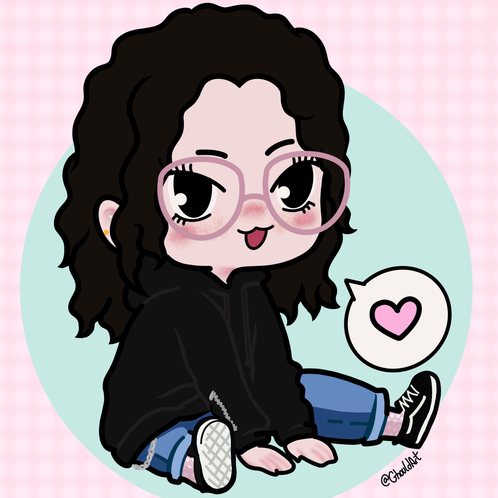 Ilustración digital en estilo chibi